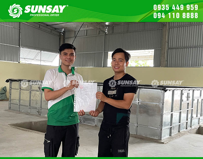 Chế tạo và lắp đặt máy sấy vĩ ngang 10 tấn tại Thanh Hóa