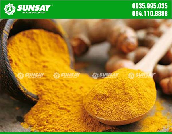 Tinh bột nghệ sấy khô bằng máy sấy lạnh