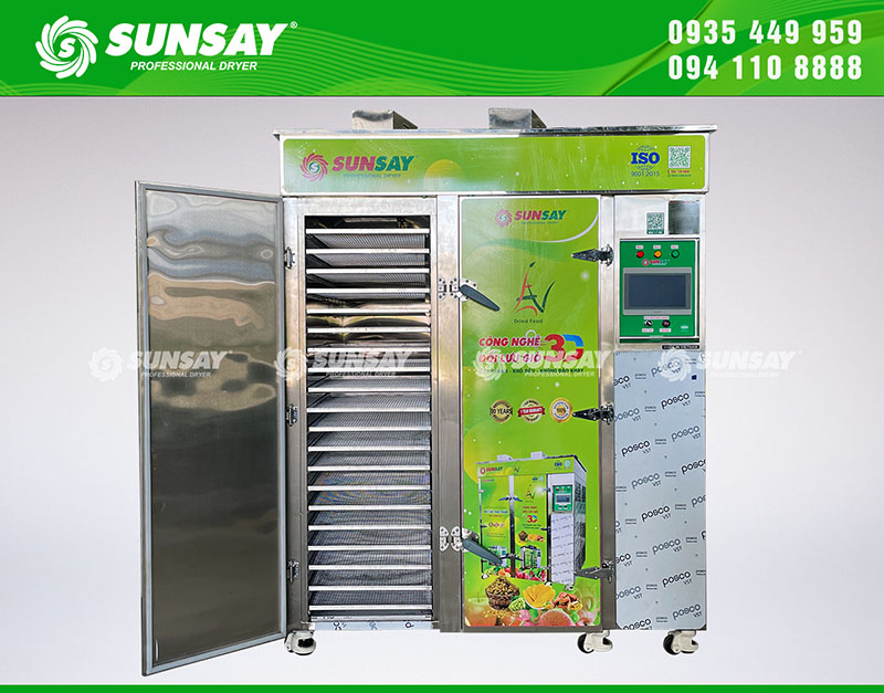Hệ thống điều khiển của máy sấy nhiệt đối lưu 80 khay dễ sử dụng và vận hành
