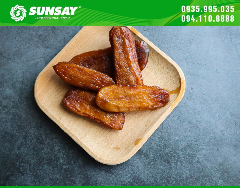 Chuối sấy dẻo với máy sấy lạnh SUNSAY