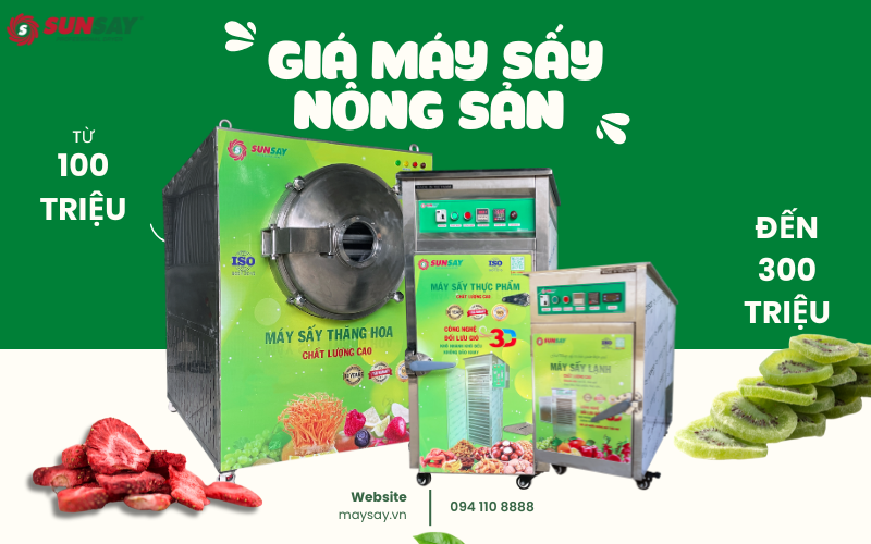 Giá máy sấy nông sản từ 100 đến 300 triệu